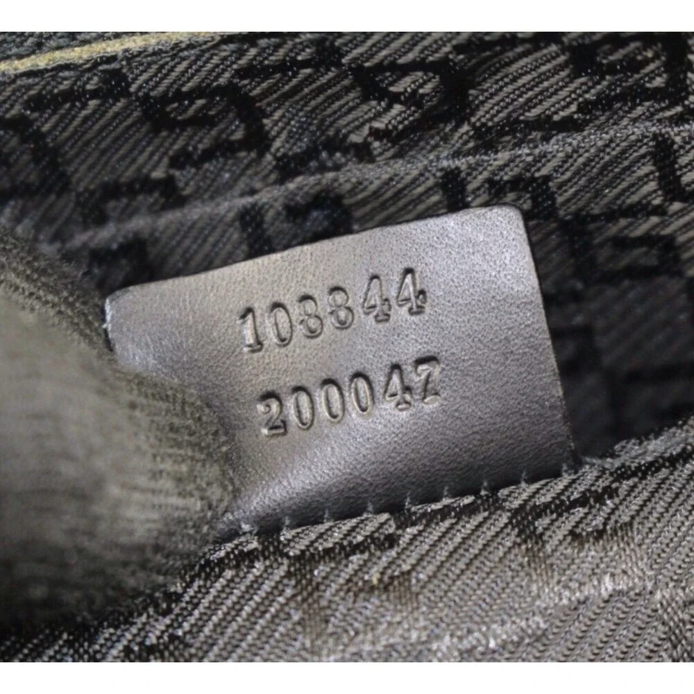 Gucci Black Nylon Leather Bag Silver Hardware Italy‎